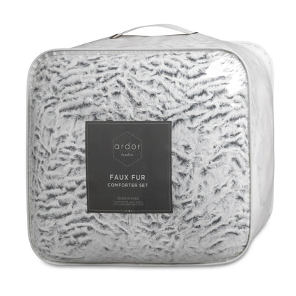 Faux Fur SHERPA 3PCE COMFORTER SET - QUEEN/KING - Mekamart Australia