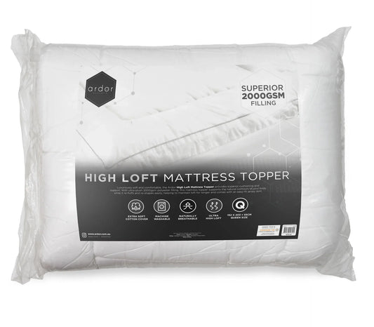2000GSM STANDARD MICROFIBRE MATTRESS TOPPER - KING - Mekamart Australia