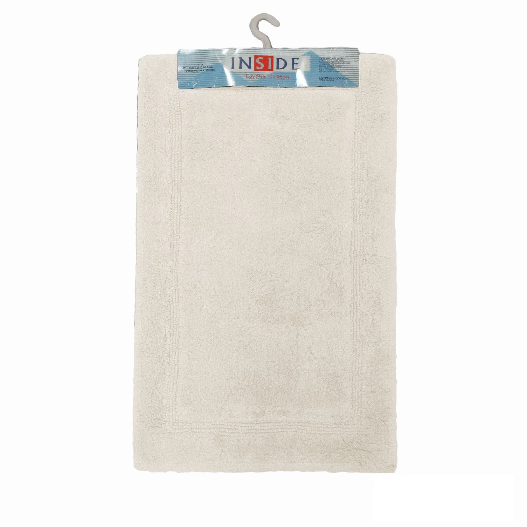 Egyptian Cotton Bath Mat 50x80 cm Natural - Mekamart Australia