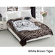 800GSM Luxury Reversible Animal Mink Blanket Queen 200 x 240 cm White Brown Tiger - Mekamart Australia