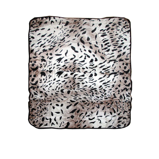 Animal Skin Pattern Faux Mink Blanket Queen Jaguar - Mekamart Australia