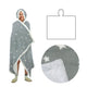 Adult Men Women Open Blanket Hoodie Poncho with Sherpa Fleece Reverse Silver Star - Mekamart Australia