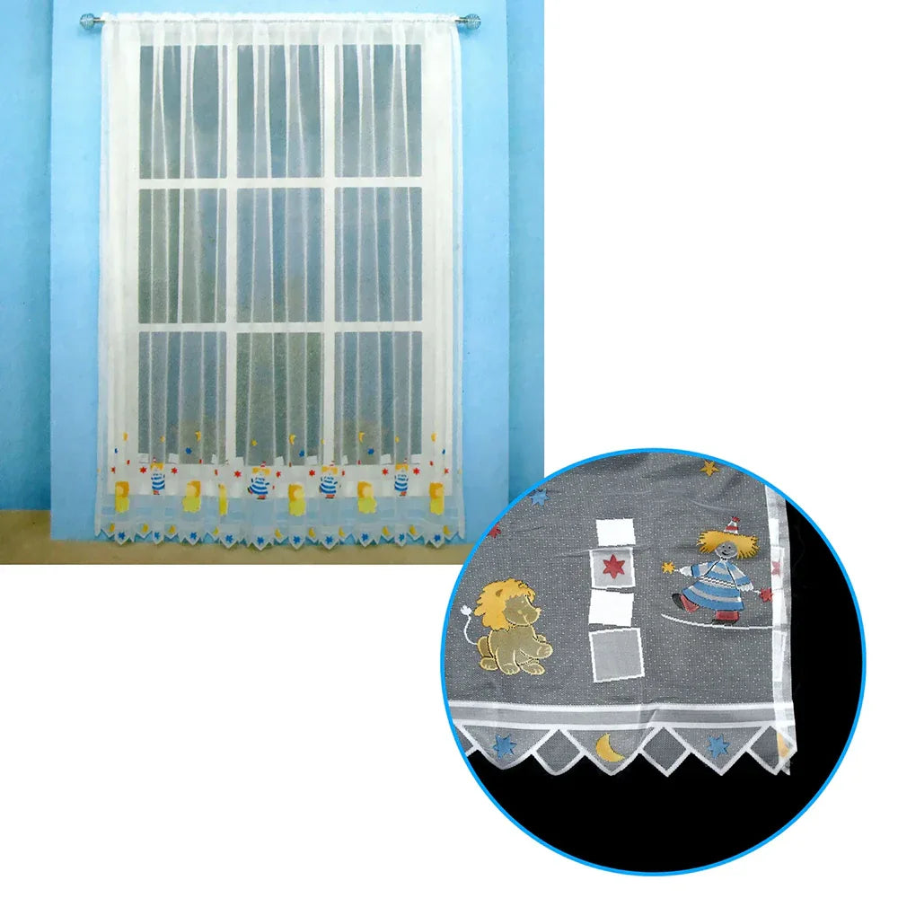 One Piece Kids CuteSheer Lace Curtain Circus - Mekamart Australia