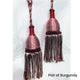 Pair of Curtain Tassel Rope Ties 52cm Burgundy - Mekamart Australia