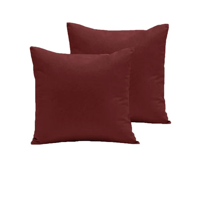 Pair of 280TC Polyester Cotton European Pillowcases Burgundy - Mekamart Australia