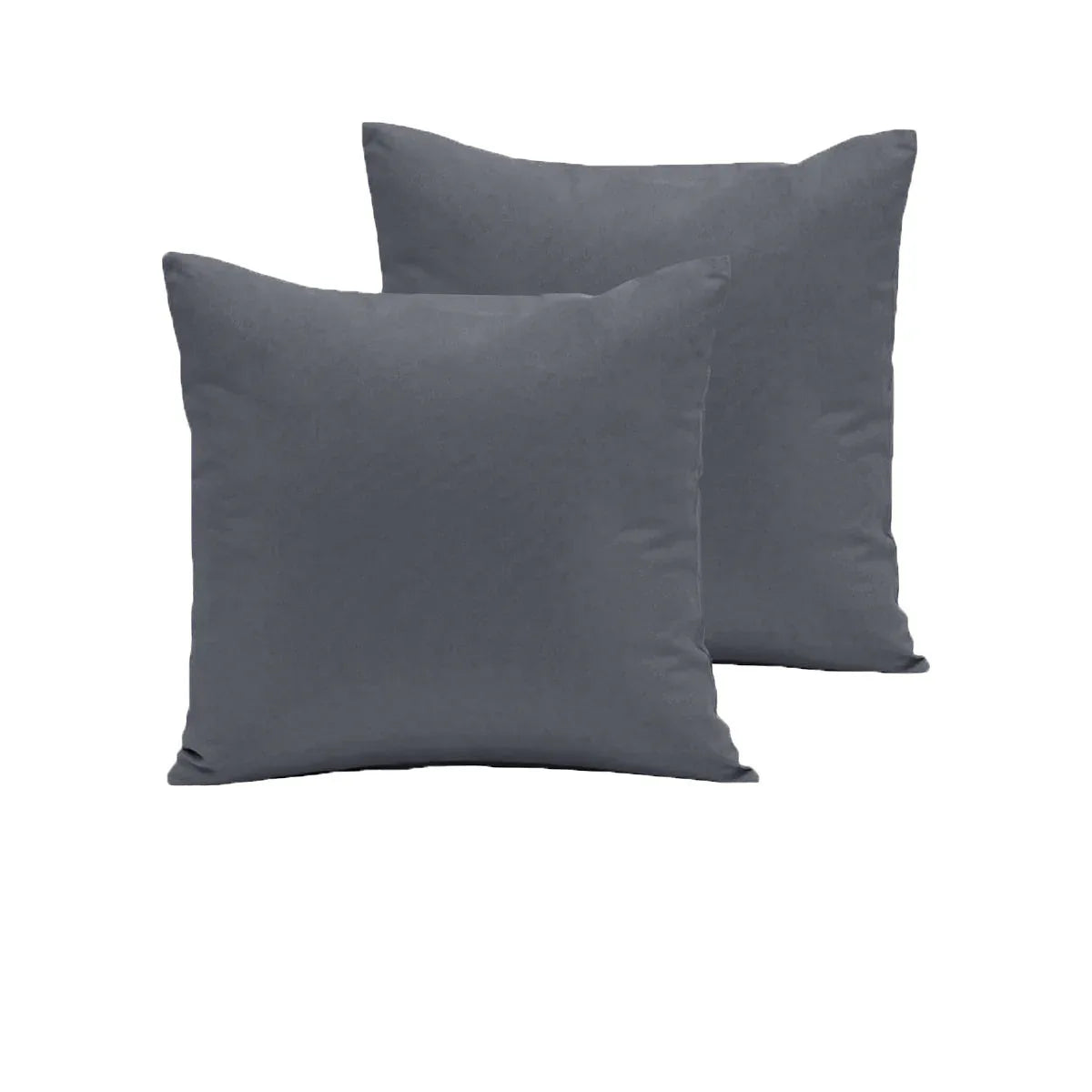 Pair of 280TC Polyester Cotton European Pillowcases Charcoal - Mekamart Australia