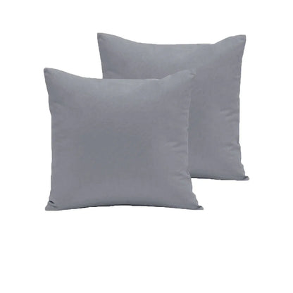 Pair of 280TC Polyester Cotton European Pillowcases Grey - Mekamart Australia