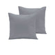 Pair of 280TC Polyester Cotton European Pillowcases Grey - Mekamart Australia