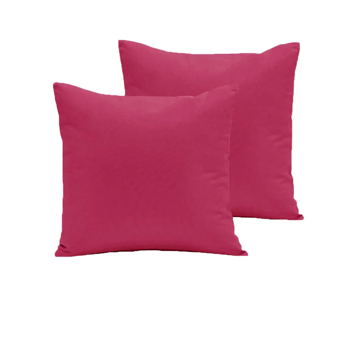 Pair of 280TC Polyester Cotton European Pillowcases HotPink - Mekamart Australia