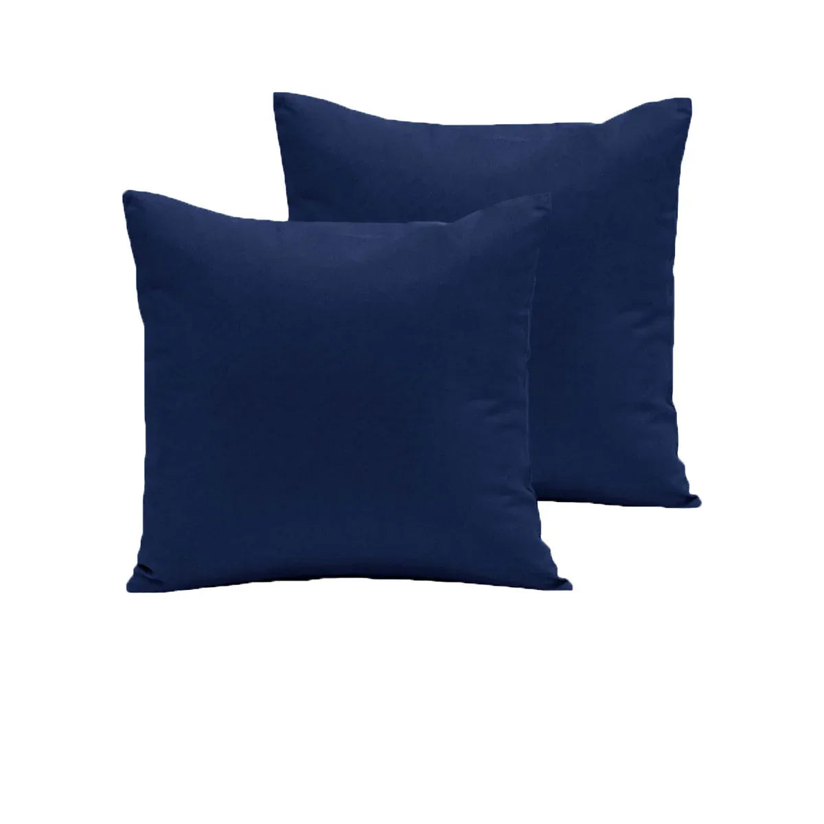 Pair of 280TC Polyester Cotton European Pillowcases Navy - Mekamart Australia