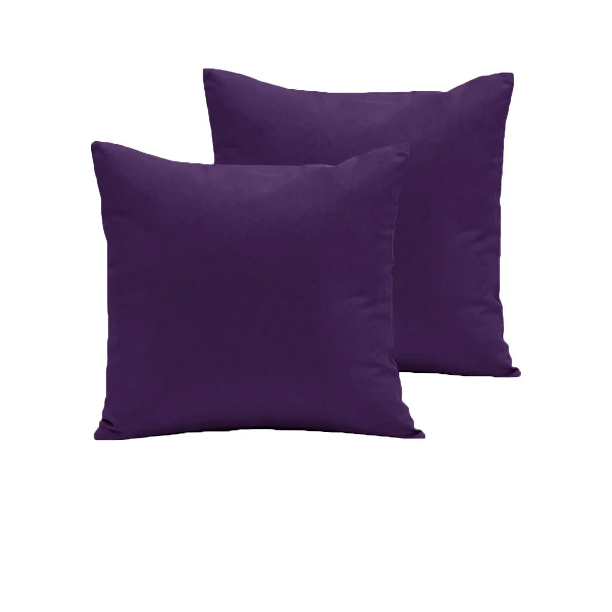 Pair of 280TC Polyester Cotton European Pillowcases Purple - Mekamart Australia