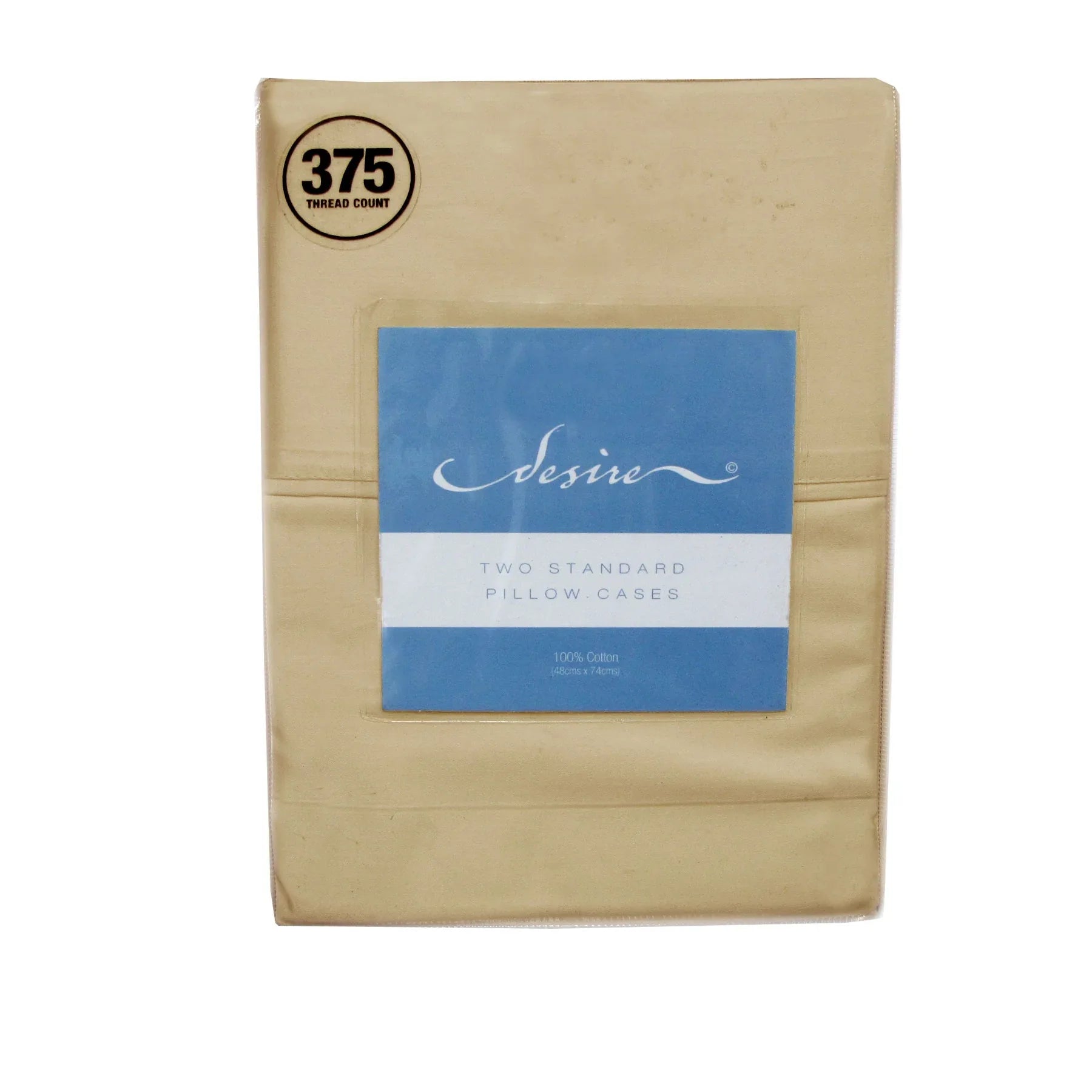 Pair of Cotton Standard Pillowcases 375TC Bone - Mekamart Australia