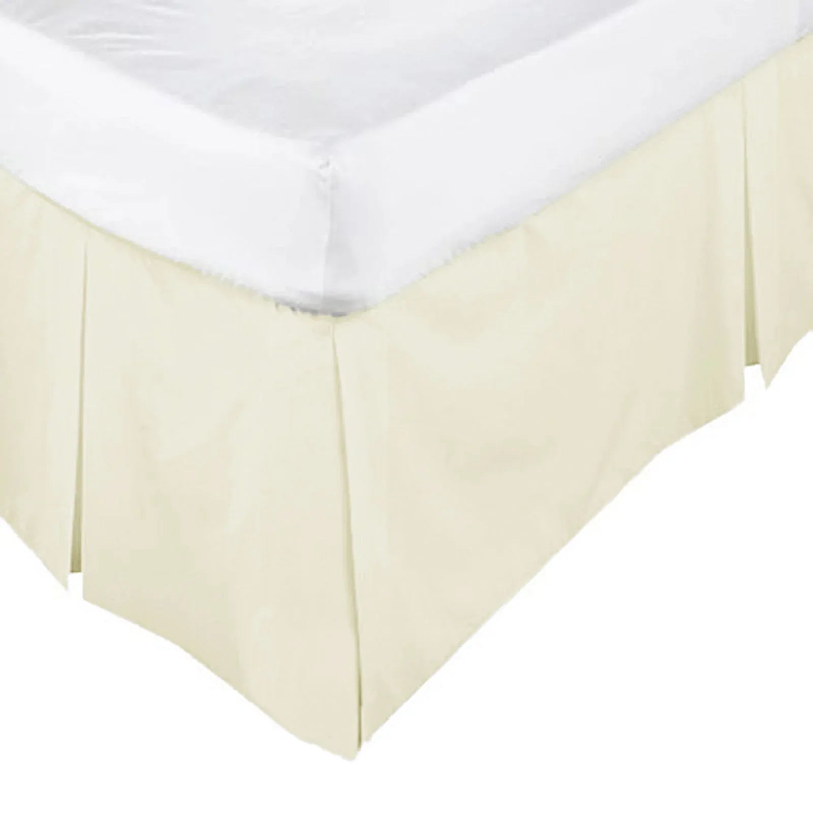 ASSUN Box Pleated Valance Ecru SINGLE - Mekamart Australia