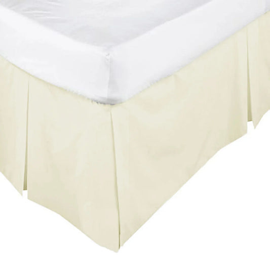 ASSUN Box Pleated Valance Ecru SINGLE - Mekamart Australia