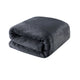 Light Weight Coral Fleece Blanket Charcoal Queen/ King - Mekamart Australia
