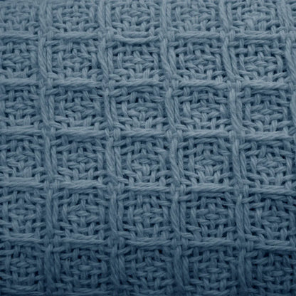 Cotton Waffle Blanket Dusk Blue Single - Mekamart Australia