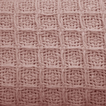 Cotton Waffle Blanket Dusty Pink King - Mekamart Australia
