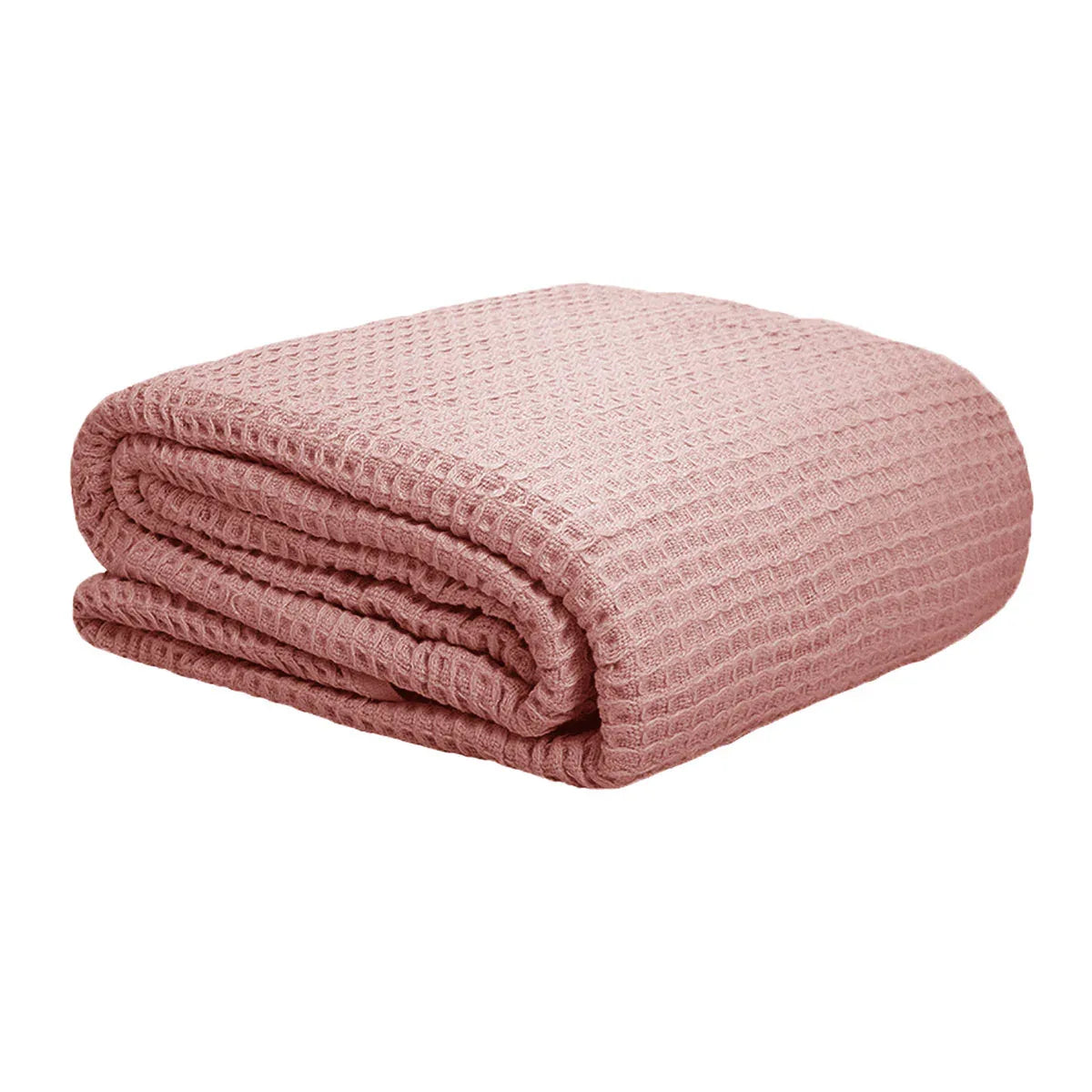 Cotton Waffle Blanket Dusty Pink Queen - Mekamart Australia