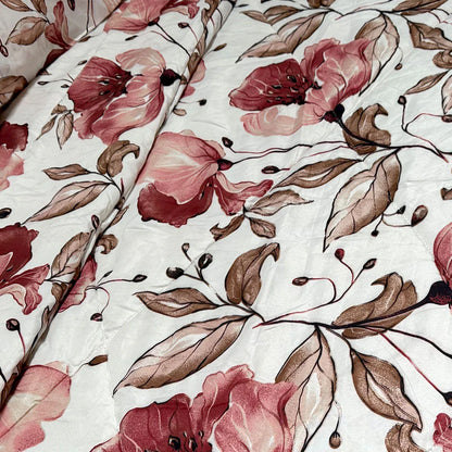 Hotel Living 3 Pce Light Weight Comforter Set Queen/King Corbett Floral Autumn - Mekamart Australia