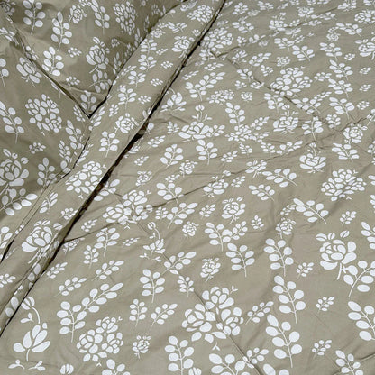 Hotel Living 3 Pce Light Weight Comforter Set Queen/King Corbett Floral Outlines - Mekamart Australia