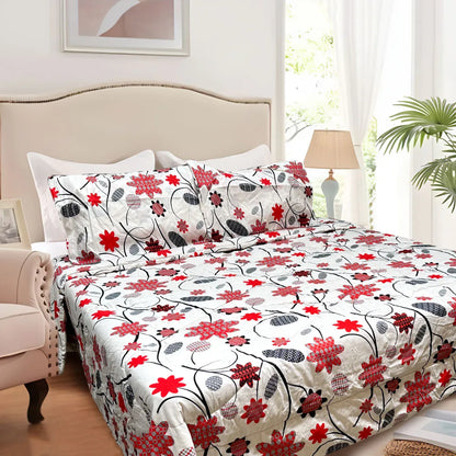 Hotel Living 3 Pce Light Weight Comforter Set Queen/King Corbett Floral Circles - Mekamart Australia
