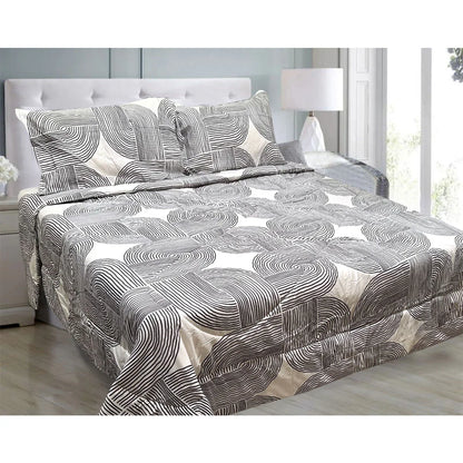 Hotel Living 3 Pce Light Weight Comforter Set Queen/King Oscar Curves - Mekamart Australia