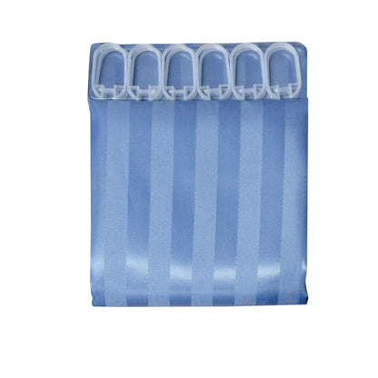 Jacquard Stripe Shower Curtain Blue Stone - Mekamart Australia