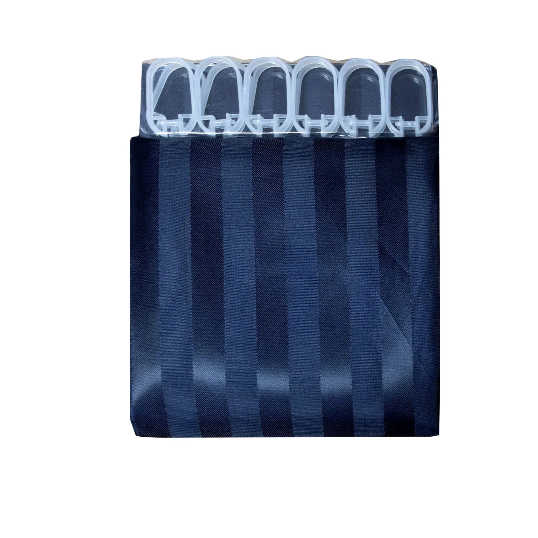Jacquard Stripe Shower Curtain Navy - Mekamart Australia
