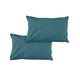 Pair of Solid Colour Microfiber Standard Pillowcases 48x73cmx15cm (Flap) Air Force - Mekamart Australia