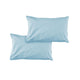 Pair of Solid Colour Microfiber Standard Pillowcases 48x73cmx15cm (Flap) Sky - Mekamart Australia