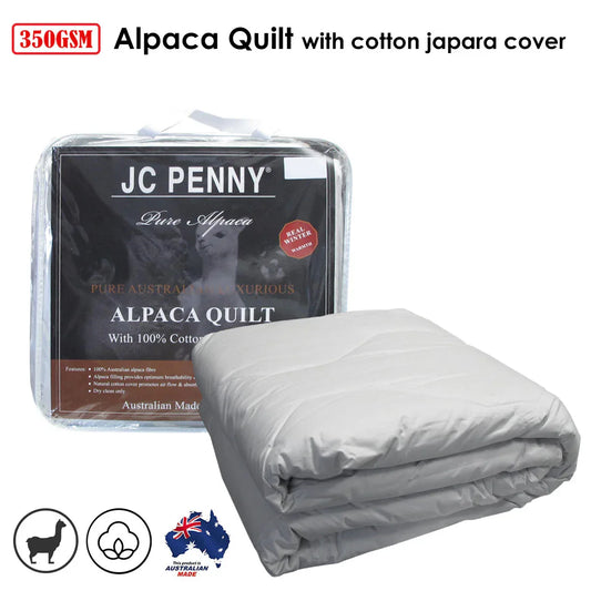 350GSM Alpaca Quilt with Cotton Japara Cover - Double - Mekamart Australia