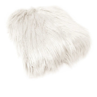 Mia Luxury Long Hair Faux Fur Throw Rug 127 x 152 cm Ivory - Mekamart Australia