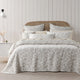 Bianca Ameila Stone Jacquard Quilted Foliage Bedspread Set Queen - Mekamart Australia