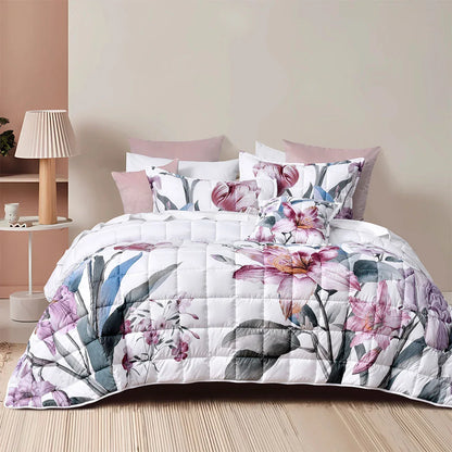 Bianca Carmela White Polyester Bedspread Set Single - Mekamart Australia