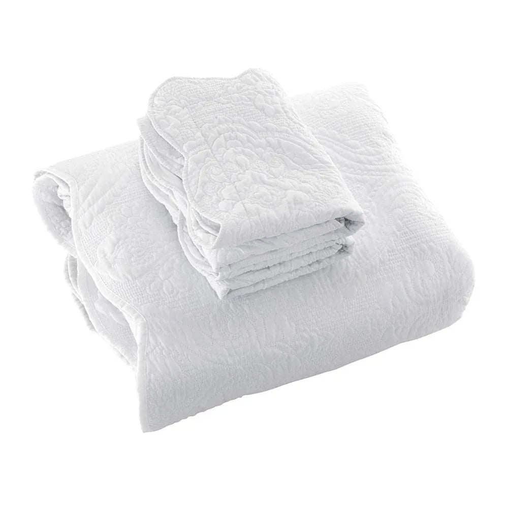 Bianca Elegance Cordelia White Bedspread Set King - Mekamart Australia