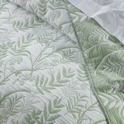 Bianca Eden Sage Jacquard Bedspread Set Queen - Mekamart Australia