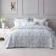 Bianca Laurieton Blue Jacquard Botanical Bedspread Set King - Mekamart Australia