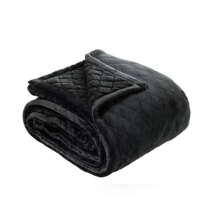 Bianca Mansfield Blanket Charcoal Super King - Mekamart Australia