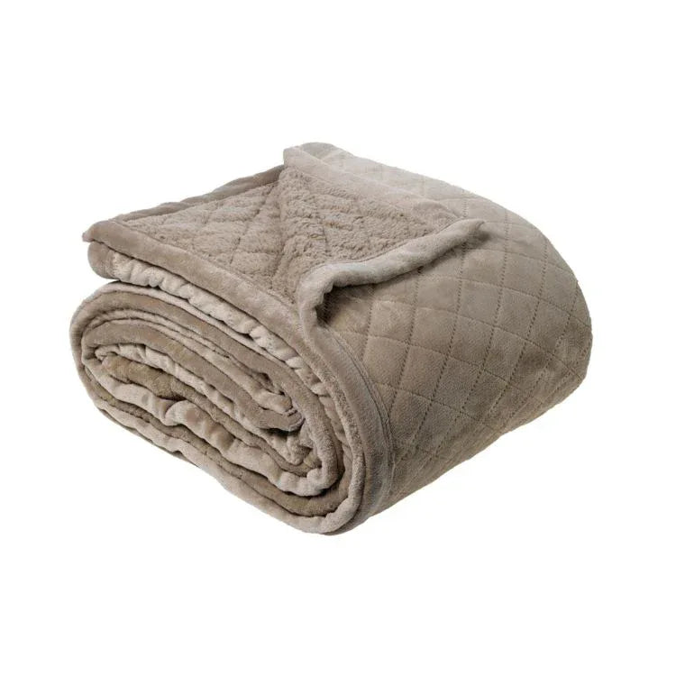 Bianca Mansfield Blanket Taupe (Also Known as Silver Grey) Queen/King - Mekamart Australia