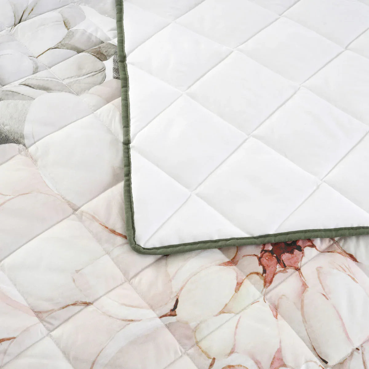 Bianca Giselle White Polyester Printed Floral Coverlet Set Single/Double - Mekamart Australia