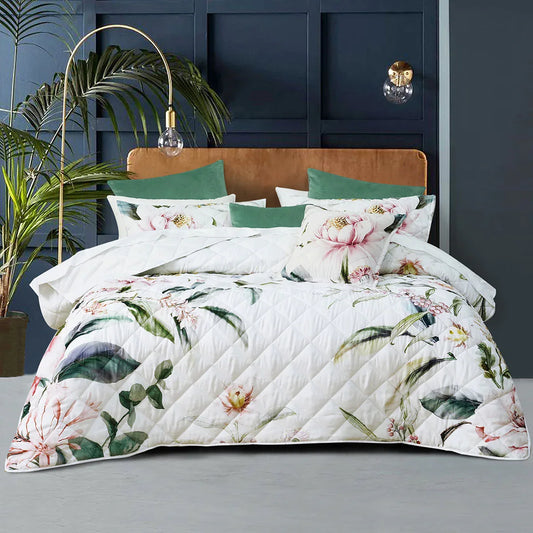 Bianca Indi White Polyester Coverlet Set Queen/King - Mekamart Australia