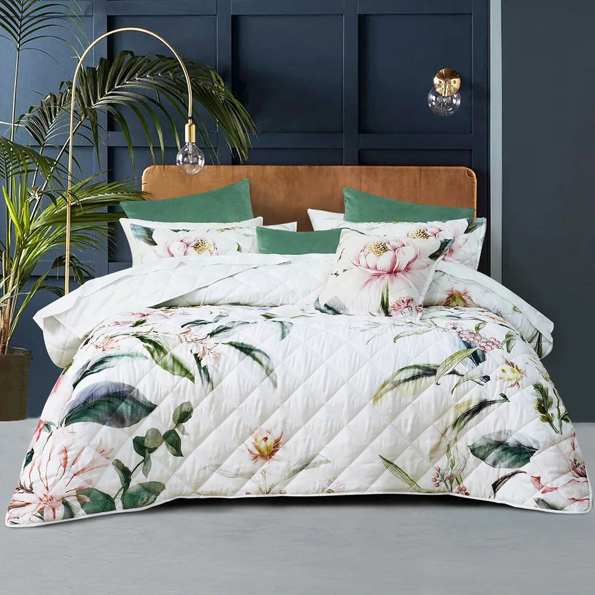 Bianca Indi White Polyester Coverlet Set Super King - Mekamart Australia