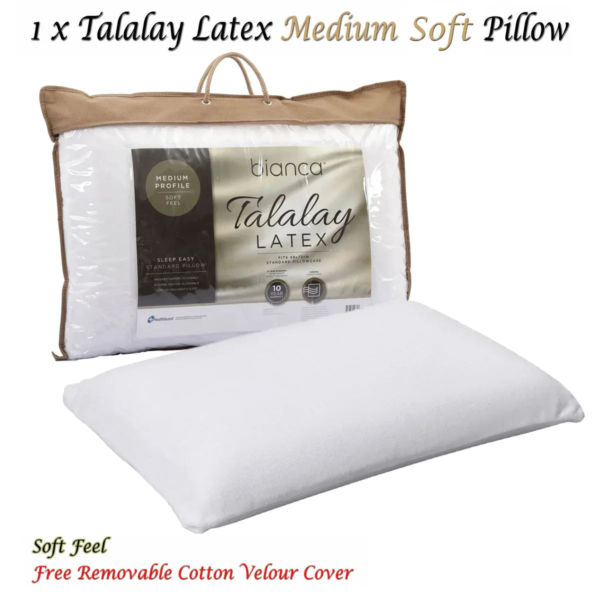 Bianca Talalay Latex Soft Profile Pillow - Mekamart Australia