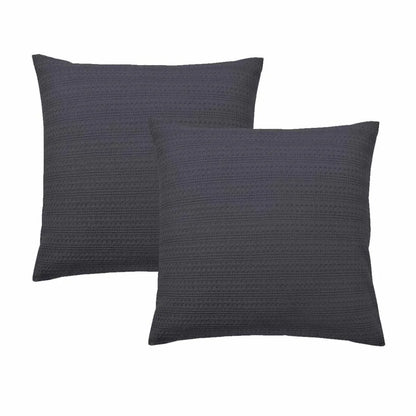 Bianca Pair of Kahlani Charcoal European Pillowcases 65 x 65cm - Mekamart Australia