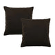 Bianca Pair of Vivid Coordinates Velvet European Pillowcases Chocolate 65 x 65cm - Mekamart Australia