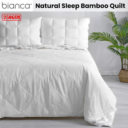 Bianca 250GSM Natural Sleep Bamboo Summer Quilt Double - Mekamart Australia