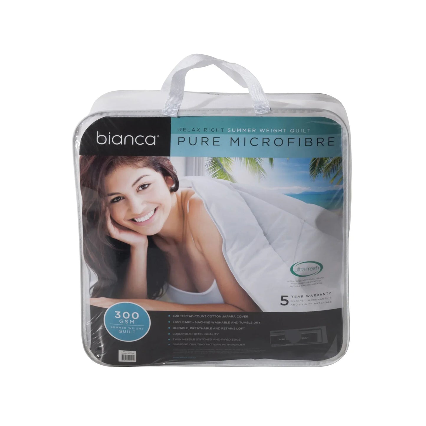 Bianca 300GSM Relax Right Summer Microfibre Quilt Queen - Mekamart Australia