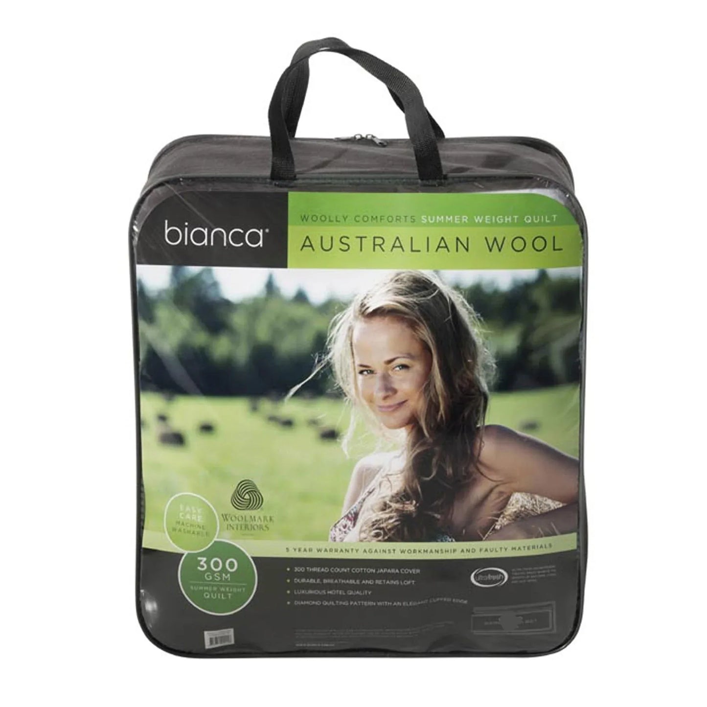 Bianca 300GSM Woolly Comforts Summer Wool Quilt Super King - Mekamart Australia