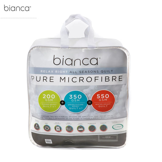 Bianca Pure Microfibre All Seasons Quilt Super King - Mekamart Australia