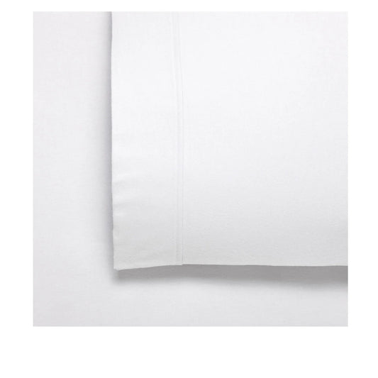 Bianca Fletcher Flannelette Cotton Sheet Set White King Single - Mekamart Australia